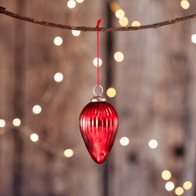 Red Glass Baubles - Single Bauble
