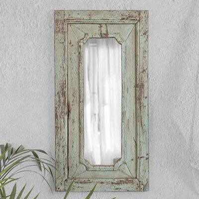 Espejo rectangular con madera recuperada - Grande ca. 75x38cm