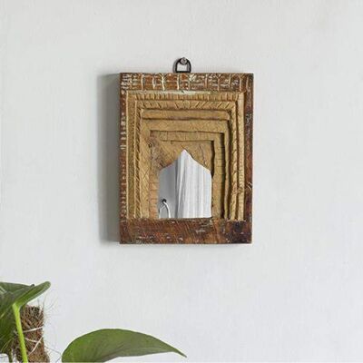 Specchio piccolo con cornice in legno