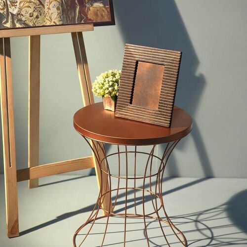 Hourglass Copper Side Table - Amala