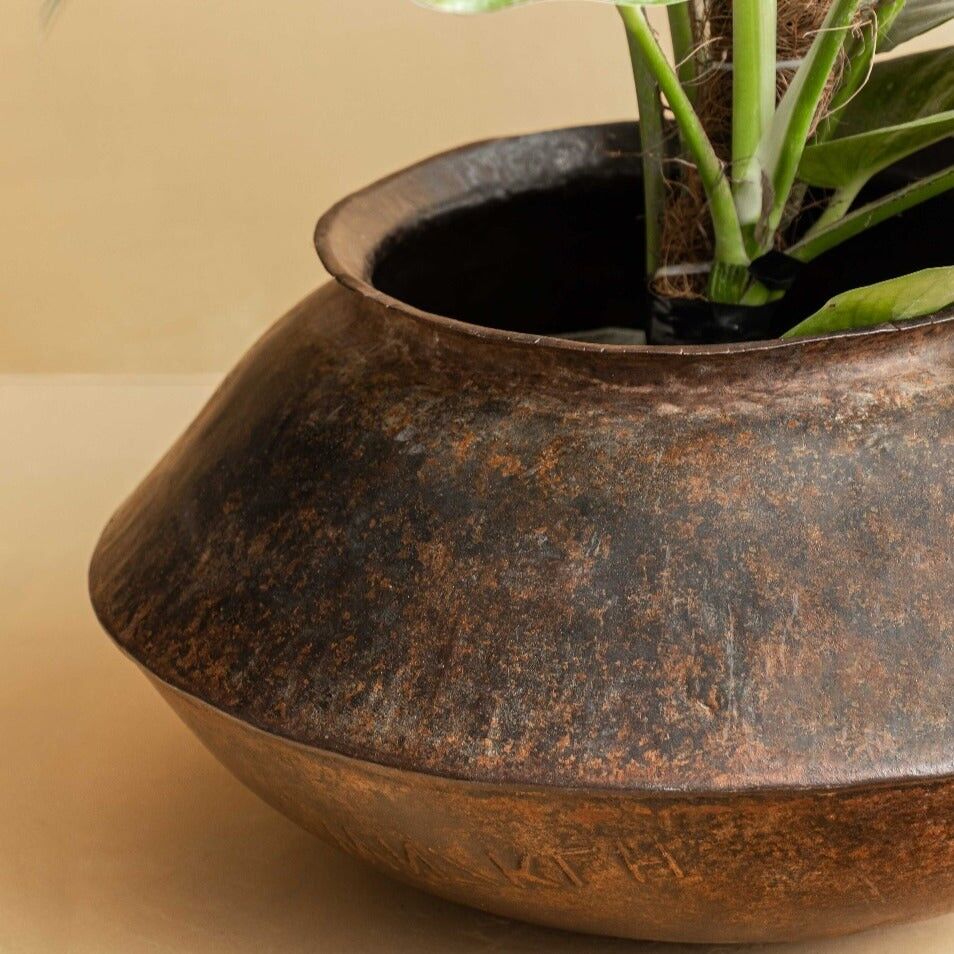 Kudam rustikaler Pflanzkübel für den Außenbereich