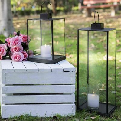 Garden Lantern-Style Candle Holders - Large