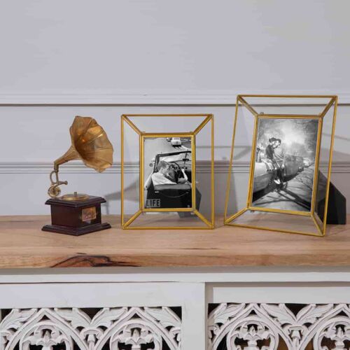 Vintage Style Glass Photo Frames - Piya - Set of 2