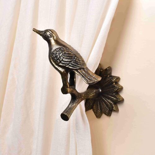 Brass Curtain Tie Back - Crow (AVI-CUR-TIE-CROW-LFT)