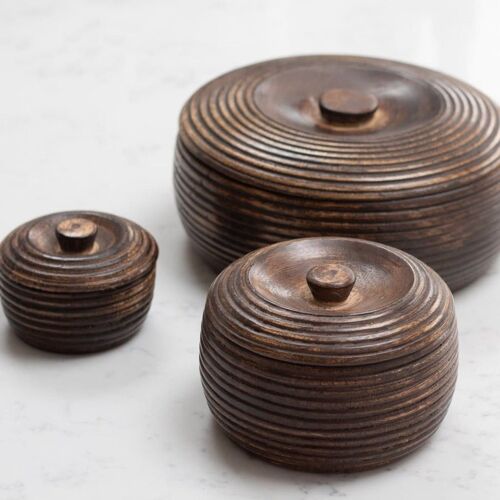 Mango Wood Serving Bowls - Set of 3
