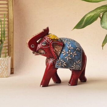 Figurines d'éléphant Boho peintes à la main - Grand éléphant