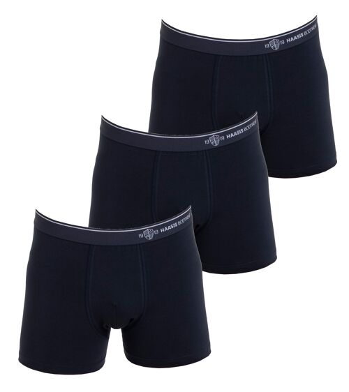 Herren Pants 3er Pack (navy), GOTS zertifiziert, ohne Eingriff, Single Jersey, Webgummibund mit eingewebtem Bodywear Schriftzug
