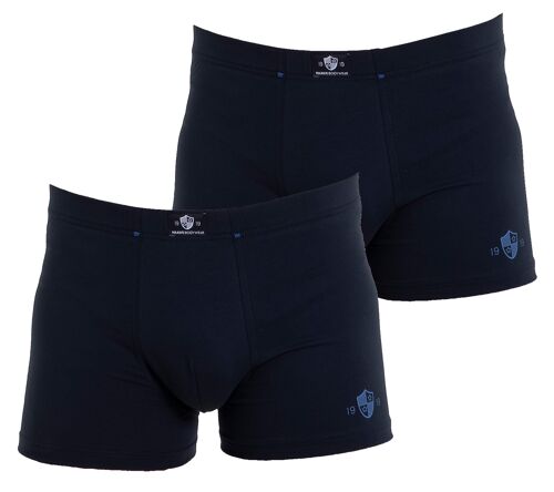 Herren Pants Doppelpack, GOTS zertifiziert, ohne Eingriff, Single Jersey, umsäumter Gummibund; mit aufgedrucktem Bodywear Logo