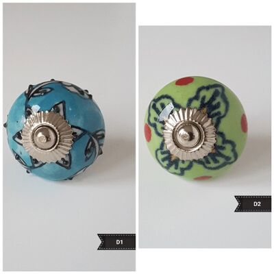 Vintage Style Ceramic Cupboard Door Knobs - D1