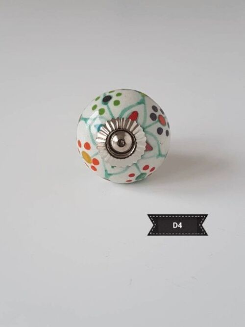 Vintage Style Ceramic Cupboard Door Knobs - D4