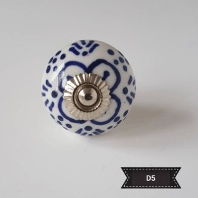Schranktürgriffe aus Keramik im Vintage-Stil - D5