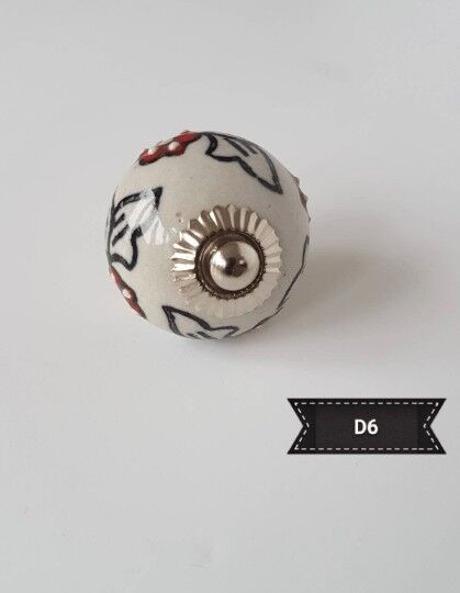 Schranktürgriffe aus Keramik im Vintage-Stil - D6