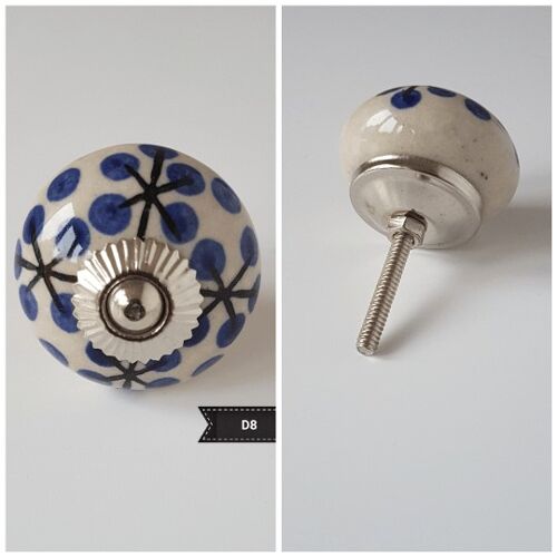 Vintage Style Ceramic Cupboard Door Knobs - D8