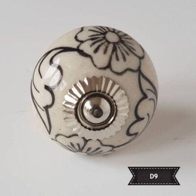 Vintage Style Ceramic Cupboard Door Knobs - D9