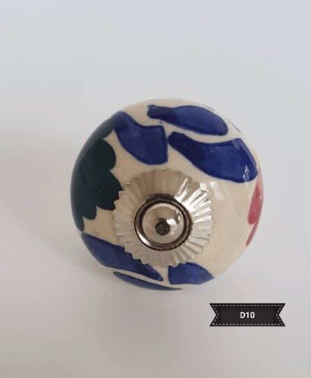 Pomos de puerta de armario de cerámica estilo vintage - D10