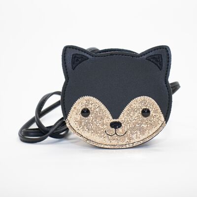 Bolso bandolera gatito Gaspard - Negro