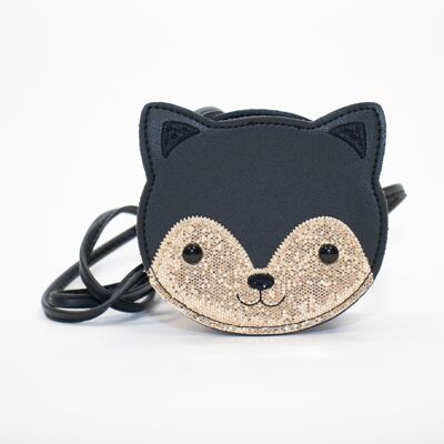 Gaspard kitten shoulder bag - Black