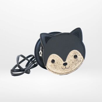 Sac bandoulière chaton Gaspard - Noir 2