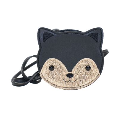 Sac bandoulière pour enfants - Chaton Gaspard - Noir