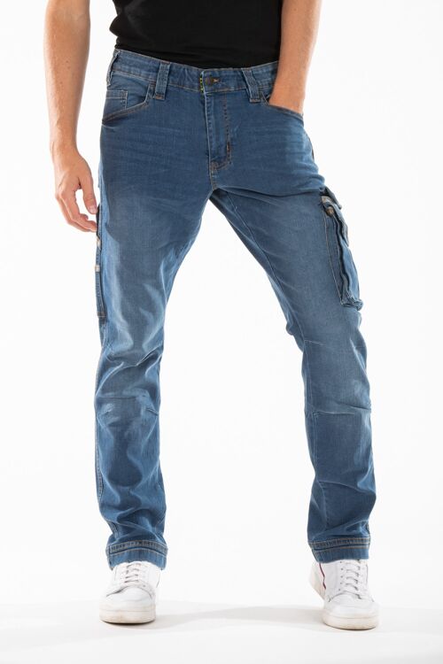 Jeans cargo stretch coupe confort