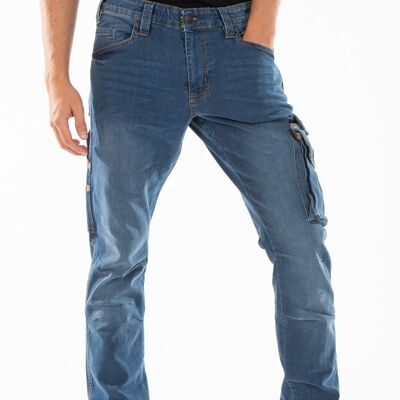Jeans cargo stretch coupe confort