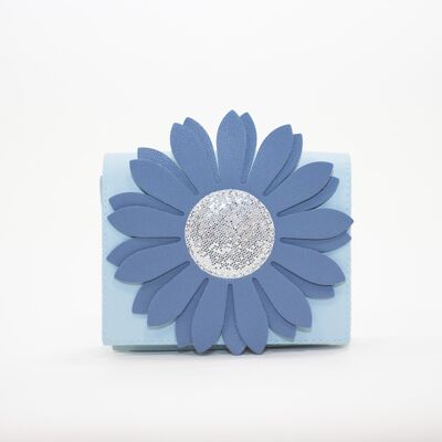 Bandolera Flora - Azul