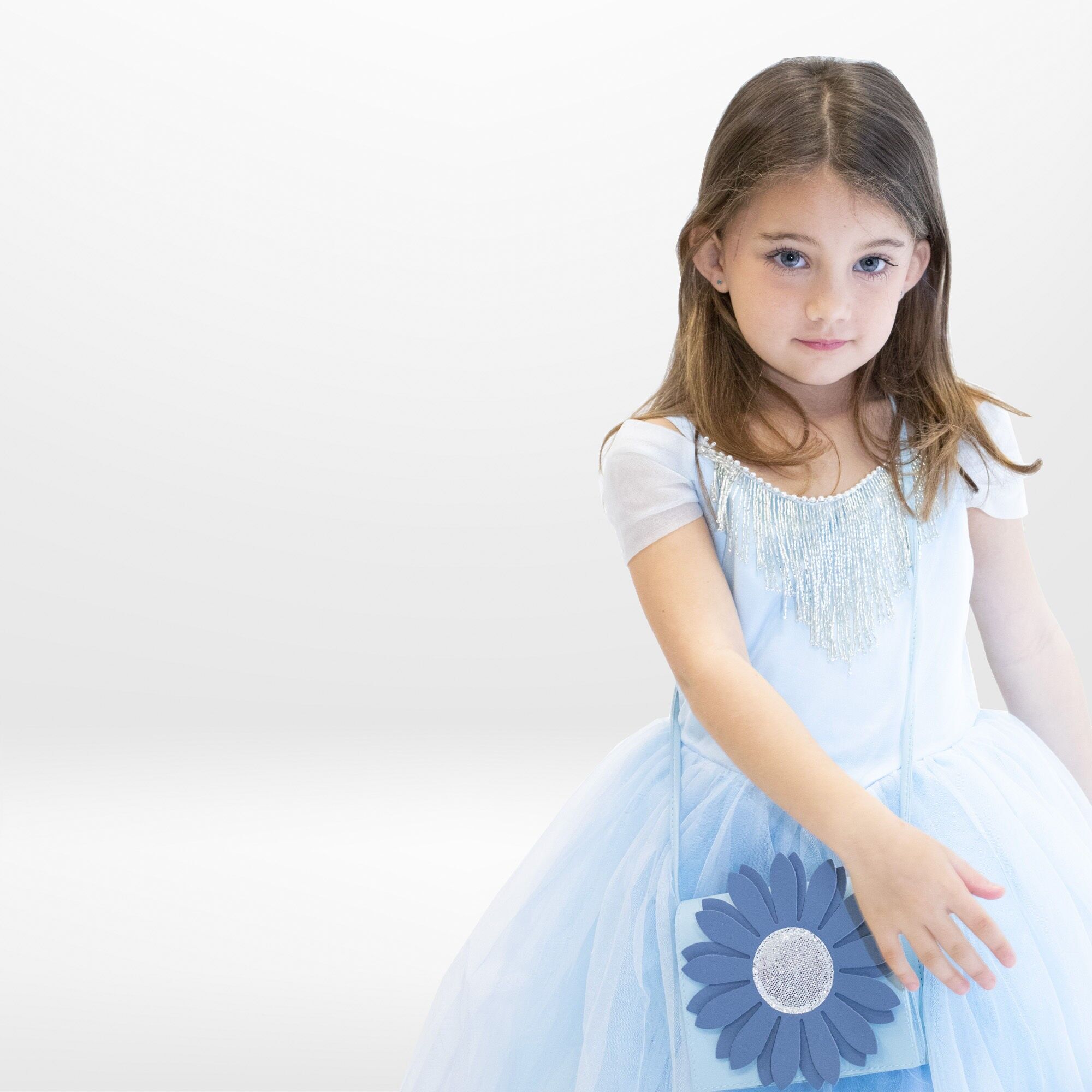 Borsa a tracolla per bambini - Flora - Blu