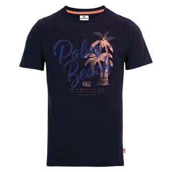 Le t-shirt Defender Hugo, bleu marine foncé. S-XXL. 12 PIECES/BOITE 1