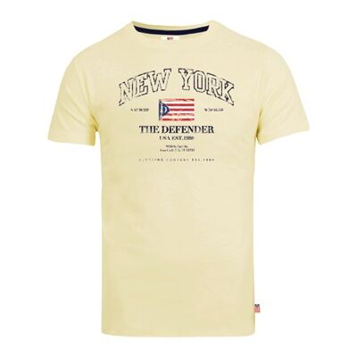 The Defender Loui tee, light yellow. S-XXL. 12 ST/BOX