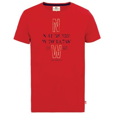 The Defender Gustav tee, red. S-XXL. 12 ST/BOX