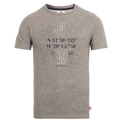 The Defender Gustav tee, grey melange. S-XXL. 12 ST/BOX