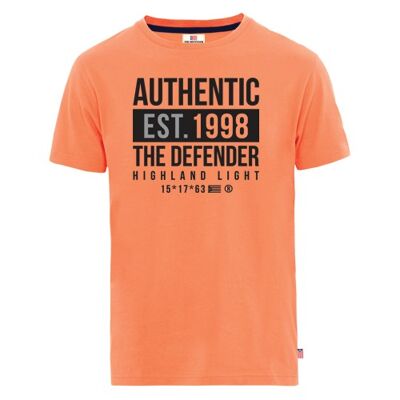 The Defender Ethan tee, coral. S-XXL. 12 ST/BOX