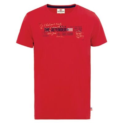 The Defender Vincent tee, red. S-XXL. 12 ST/BOX