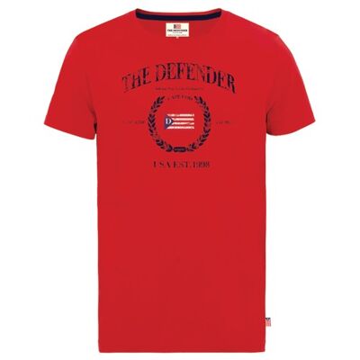 Das T-Shirt Defender Victor, rot. S-XXL. 12 ST/BOX