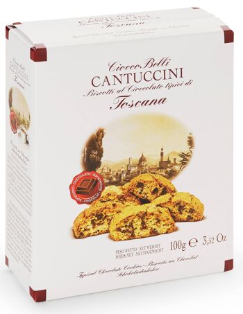 Boîte 100 GRAMMES - Pépites de Cantuccini CHOCOLAT NOIR
