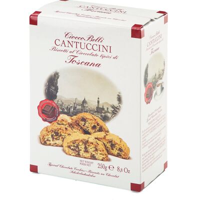 250 GRAMS - BOX - DARK CHOCOLATE chips cantuccini