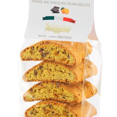 250 GRAMS Large Soft Chocolate & Orange biscotti