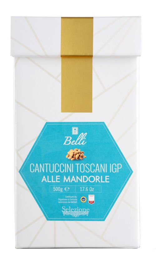 500 GRAMS luxury gift box 25% almonds cantuccini