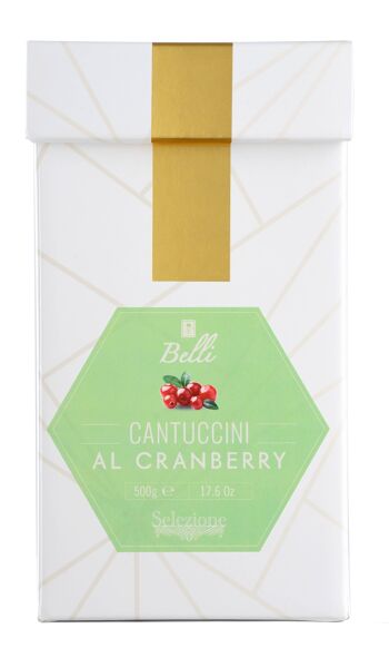 Coffret cadeau de luxe 500 GRAMMES Cranberry Cantuccini
