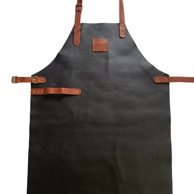 Black leather apron