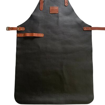 Black leather apron