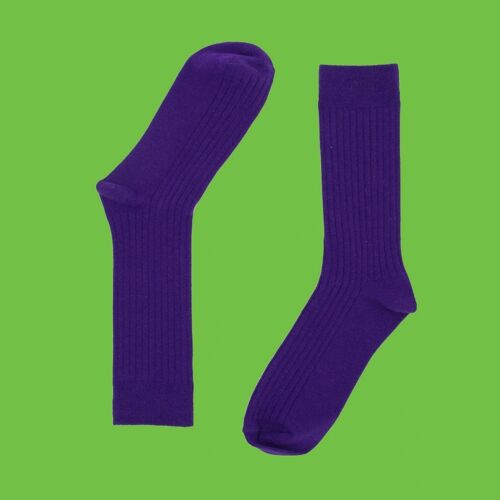 Bamboo Rib #DairyPurple Seamless Sock