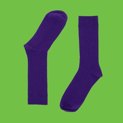 Bamboo Rib #DairyPurple Nahtlose Socke