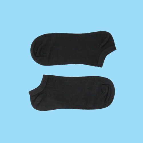 Bamboo Rib #Black - Bamboo Sock Trainer-UK 12.5-3.5