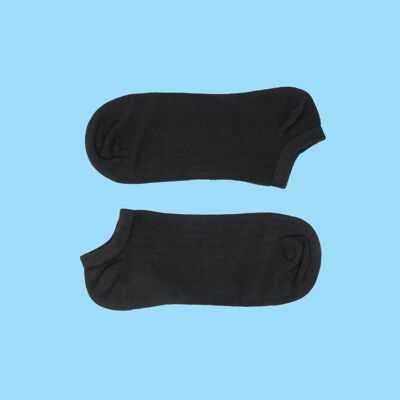 Bamboo Rib #Black - Bamboo Sock Trainer UK 7-11