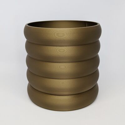 3D gedruckter Topf 13 cm Bronze
