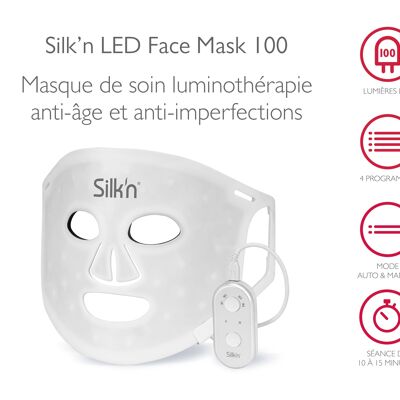 Silk'n FLM100PE1001 anti-aging and anti-blemish LED light therapy treatment