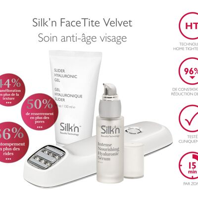 Anti-âge FaceTite Velvet booster de collagène + sérum hyaluronique Silk'n FT1PE1C2001