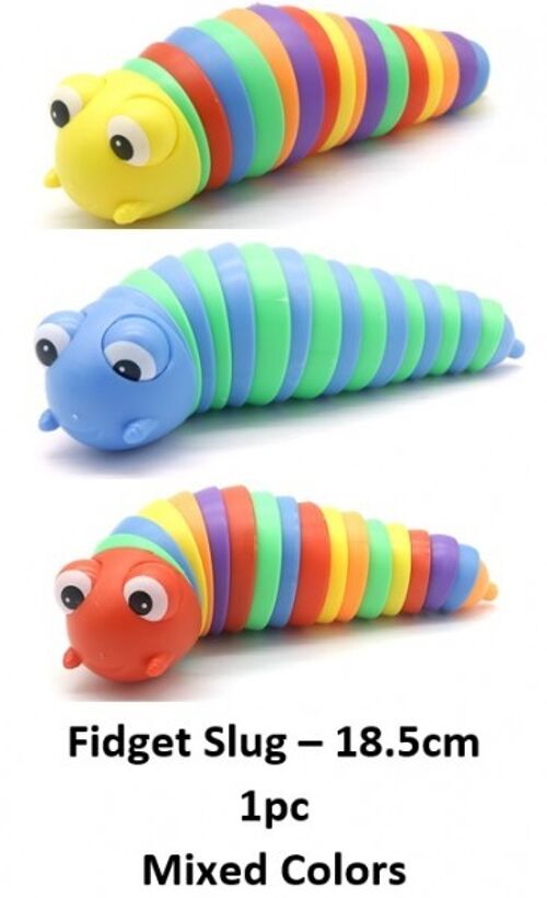 Y-A5.1 Rainbow Fidget Caterpillar 3D - 18.5cm - Mixed Colors - 1pc