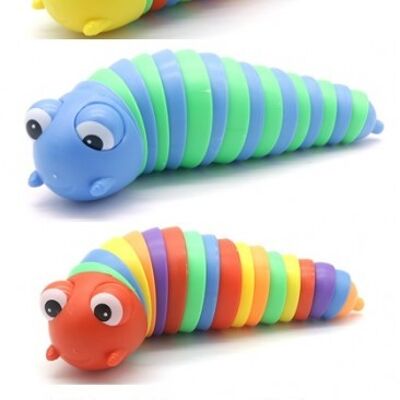 Y-A5.1 Rainbow Fidget Caterpillar 3D - 18,5 cm - Couleurs mélangées - 1pc